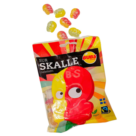 Swedish Candy- BUBS Mini Sour Fruity Skulls